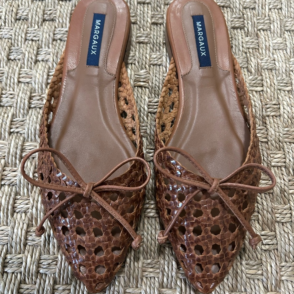 NEW Margaux - The Ballet Mule - Saddle Woven Leather - Picture 2 of 6